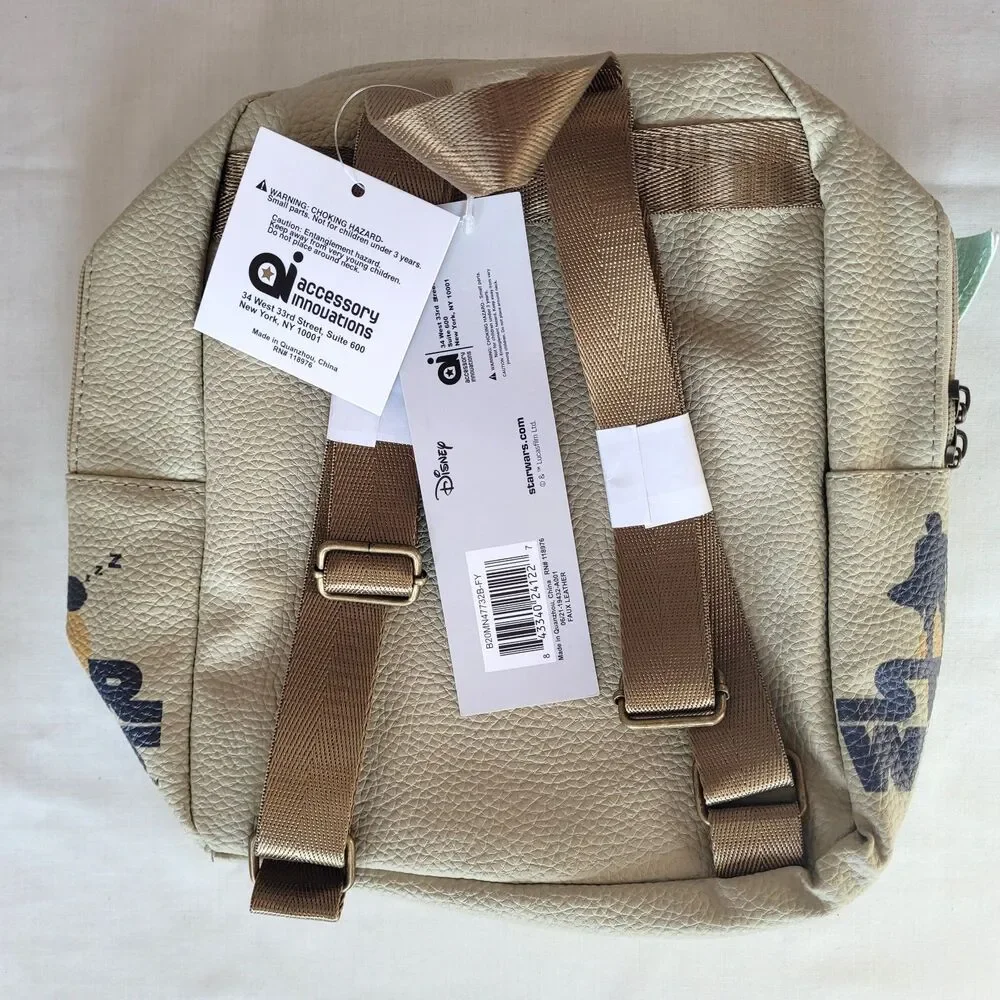NWT Star Wars Mandalorian Grogu Mini Backpack Baby Yoda Faux Fur Cosplay Bag